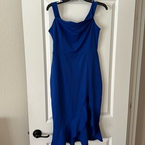 NWOT SHEIN size medium blue tulip hem dress